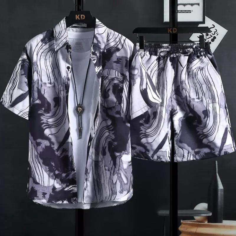Men's Printed Shirt Set - High Quality Fashionable Outfit - ClubOn