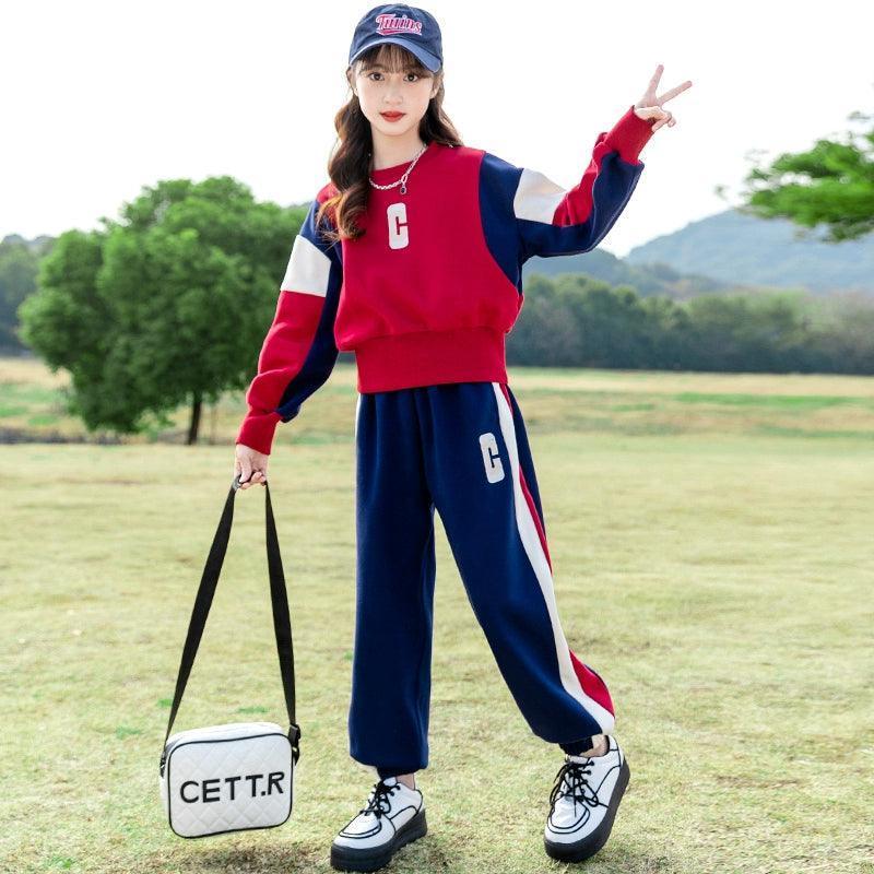 Girls' Casual Sports Suit - Trendy Autumn Style - ClubOn