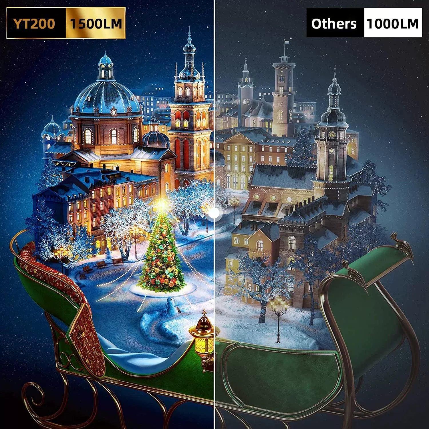 YT200 Portable Mini LED Projector – Home Theater & Movie Experience - ClubOn