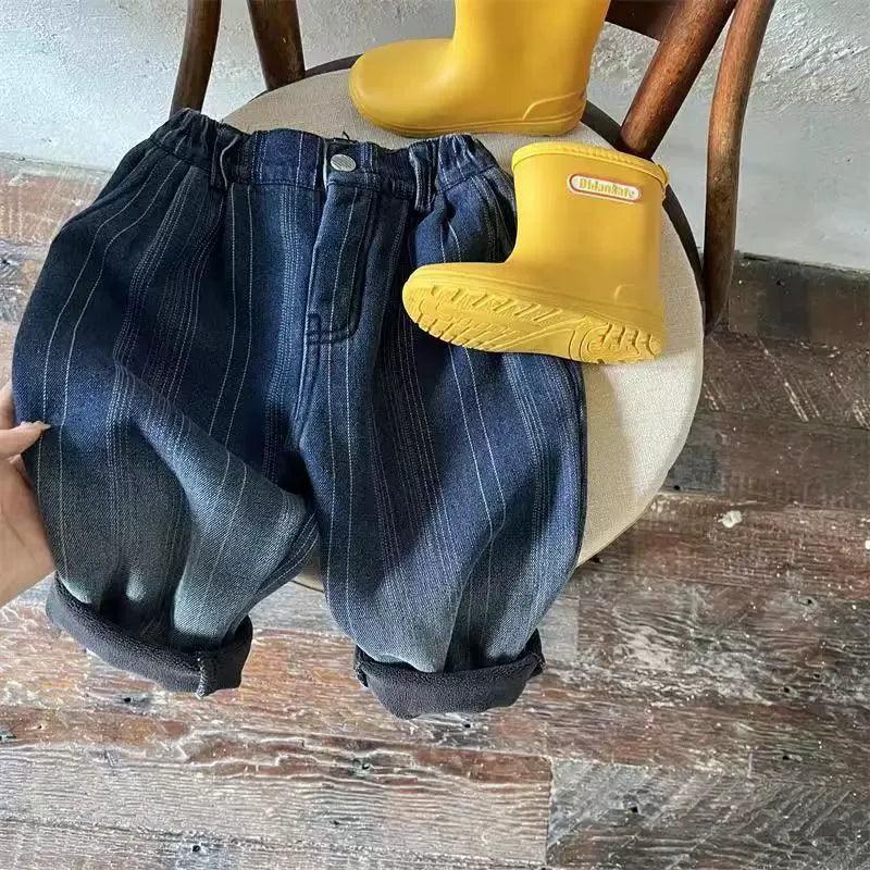 Kids Boys' Jeans – Winter Plus Velvet Denim Pants for Baby Boy - ClubOn