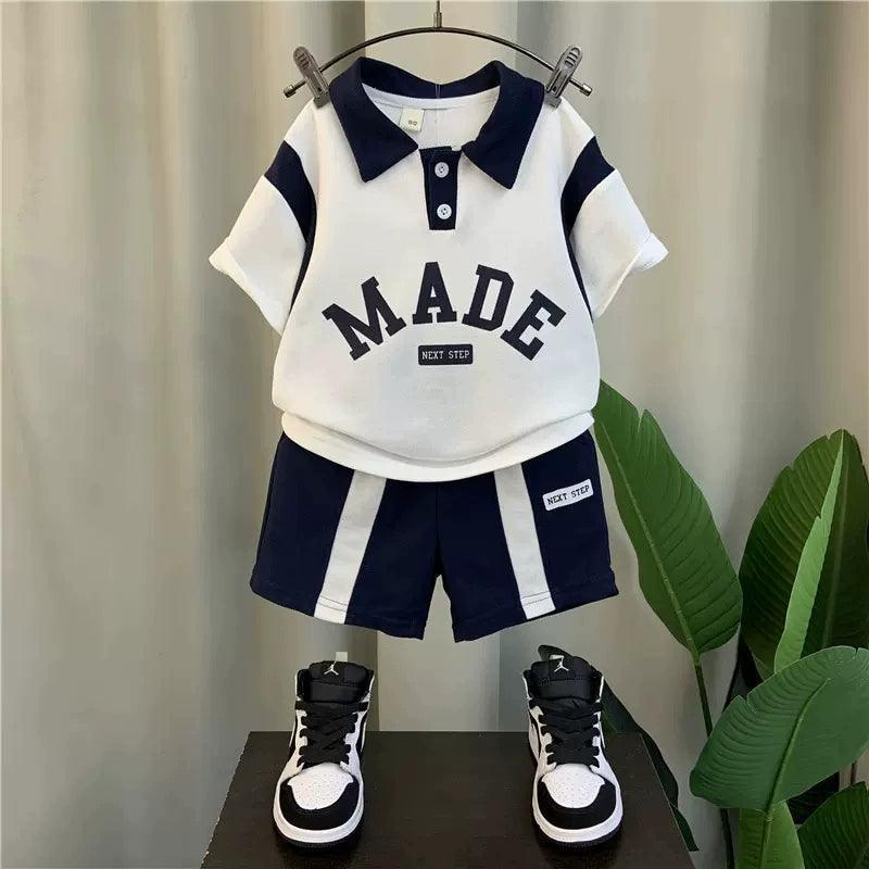 Boys Sportswear Suit – Trendy Short-Sleeved Uniform - ClubOn