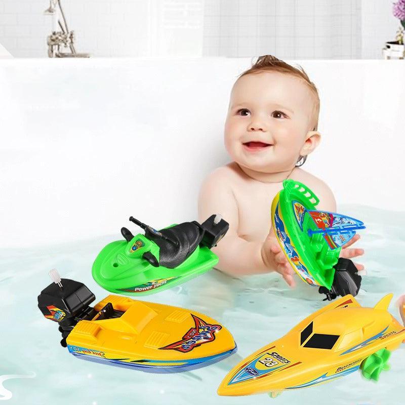 Wind-Up Speed Boat Bath Toy – Fun Shower Toy for Kids - ClubOn