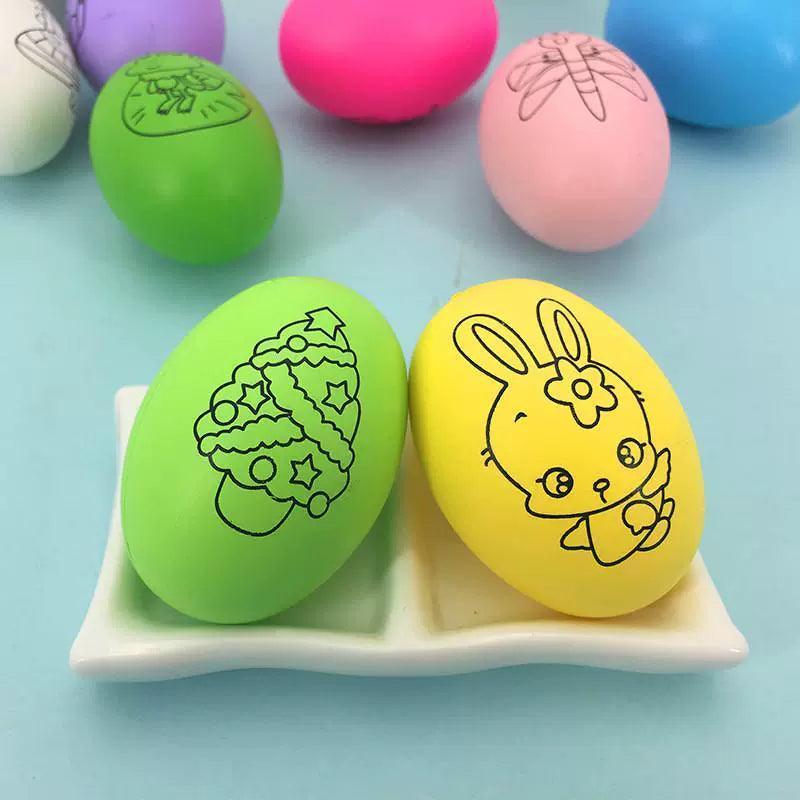 6 PCS DIY Creative Cartoon Painting Egg Toy – Cute Easter Craft - ClubOn