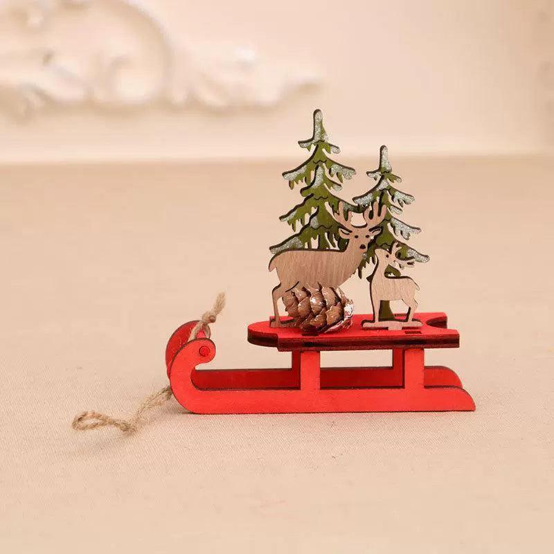 Assembling Sled Ornament – Deer Pulled Cart Christmas Décor - ClubOn