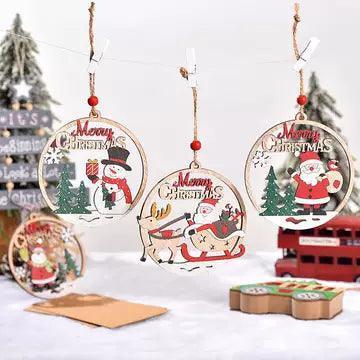 Wooden Christmas Pendants | Festive Holiday Decorations - ClubOn