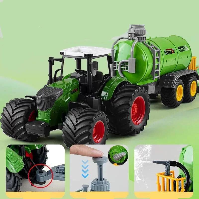 Tractor Toy Car Model with Trailer & Accessories – Kids’ Simulation Toy - ClubOn
