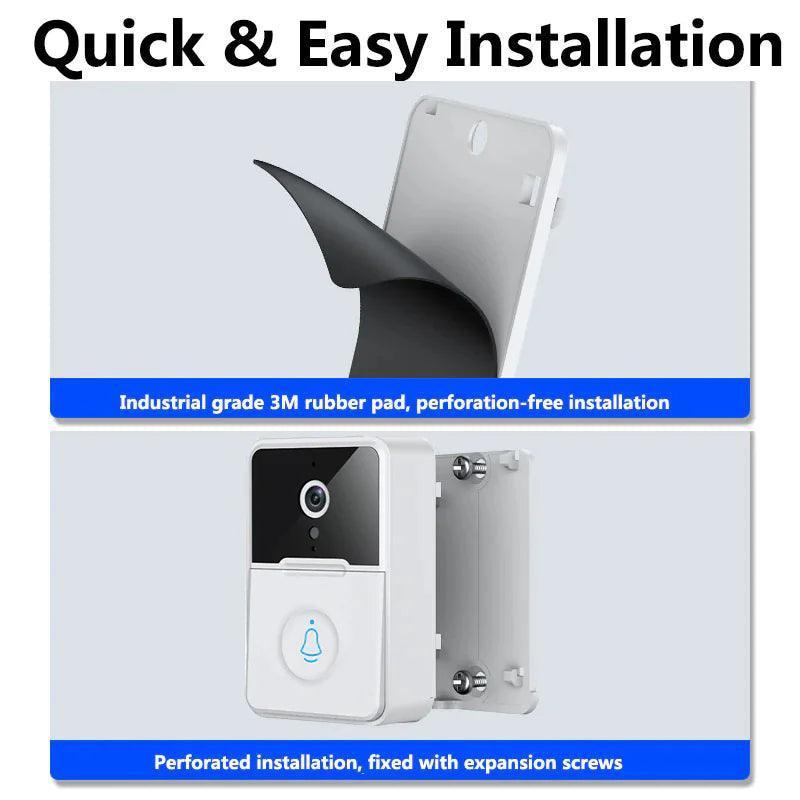 Wireless Security Smart WiFi Doorbell Intercom Video Camera Door Ring Bell Chime - ClubOn