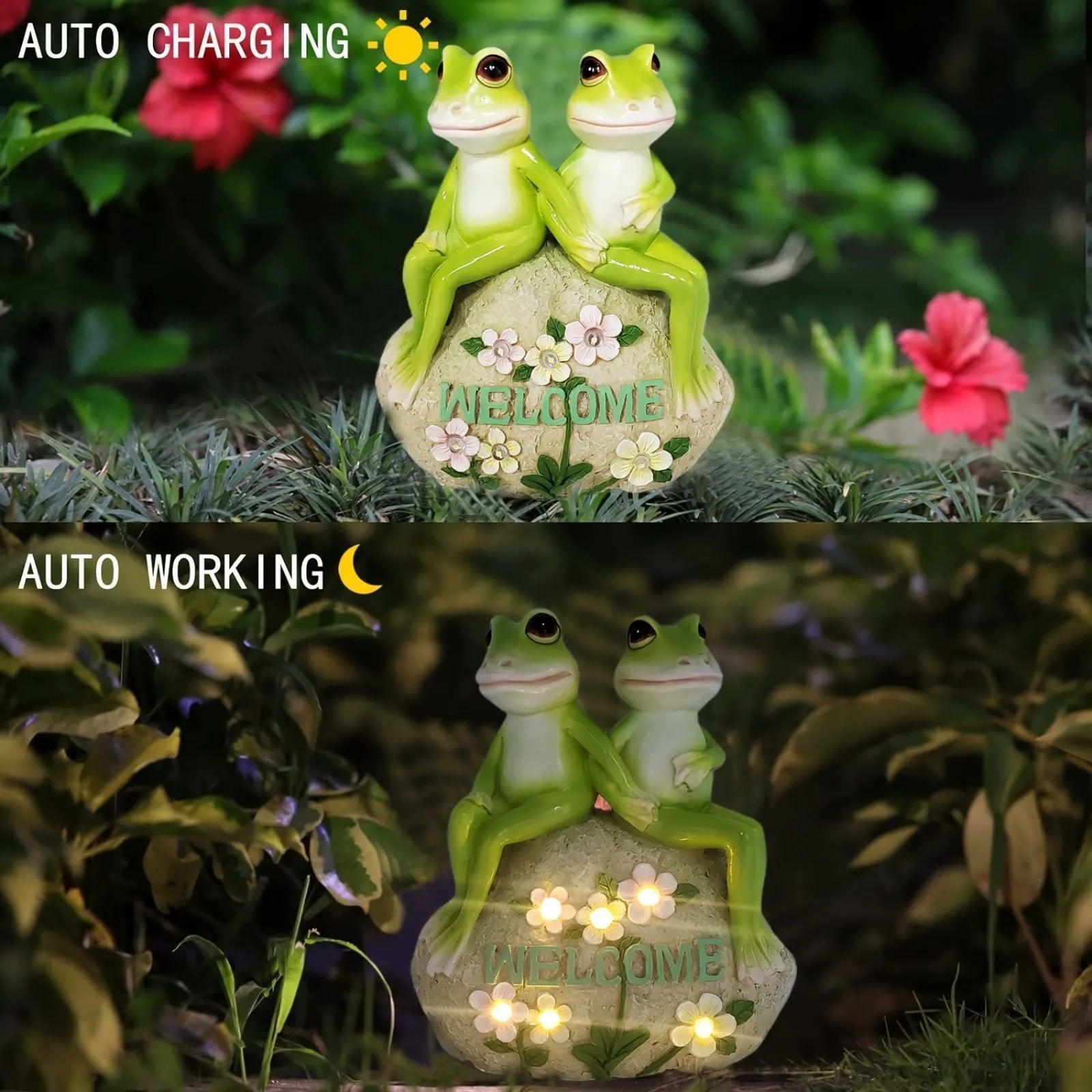 Solar LED Frog Statue - Waterproof Lawn Lamp Decoration - ClubOn