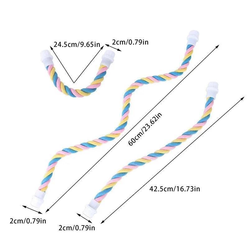 Colorful Cotton Rope Standing Toy for Parrots - ClubOn