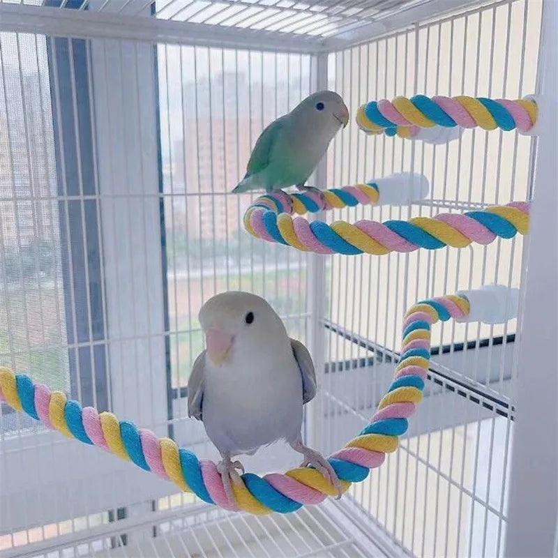Colorful Cotton Rope Standing Toy for Parrots - ClubOn