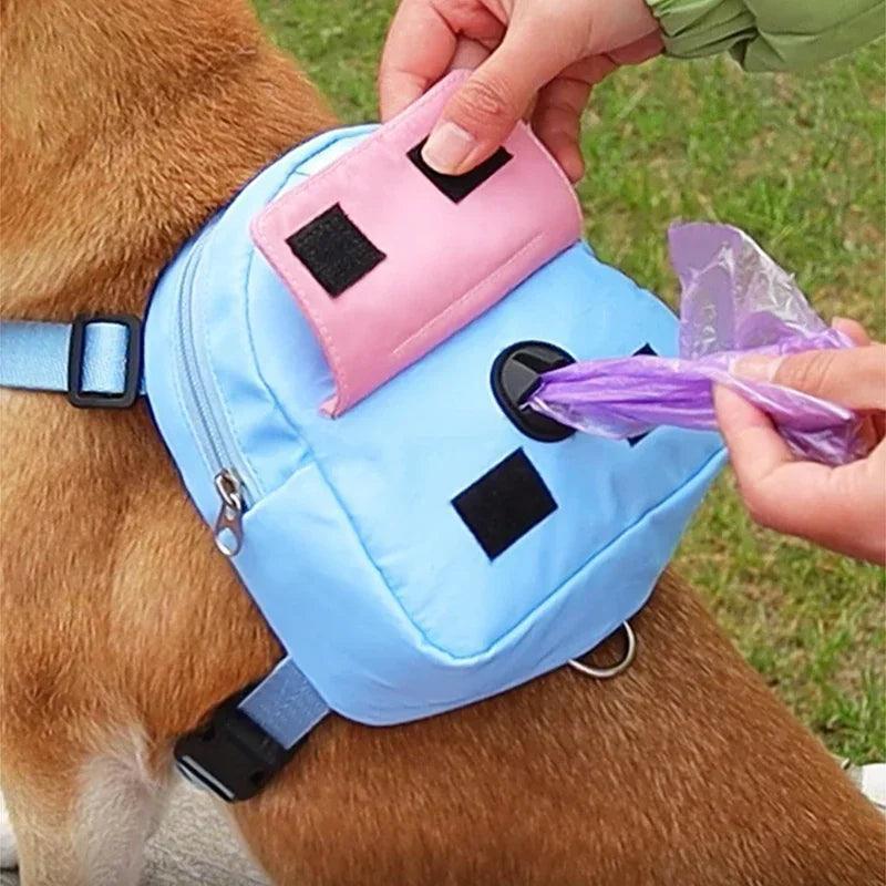 Pet Backpack with Harness | Portable Dog Training Treat Pouch - ClubOn