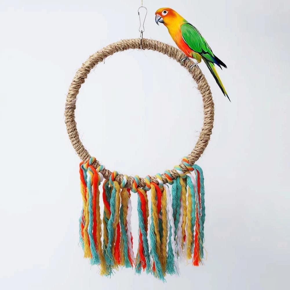 Cotton Rope Circle Toy for Parrots - ClubOn