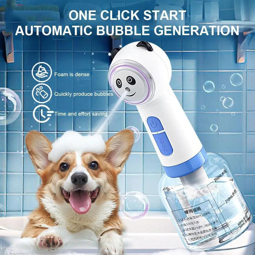 Panda Style Pet Bubbler | USB Charging Foam Bathing Tool - ClubOn