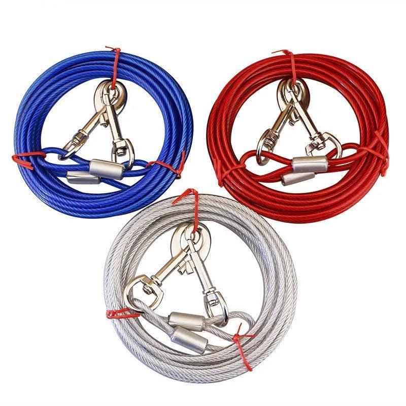 Outdoor Double Hook Steel Wire Rope | Dog Traction Chain - ClubOn