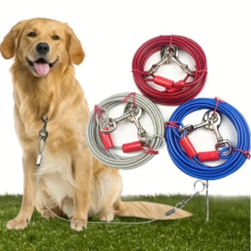 Outdoor Double Hook Steel Wire Rope | Dog Traction Chain - ClubOn