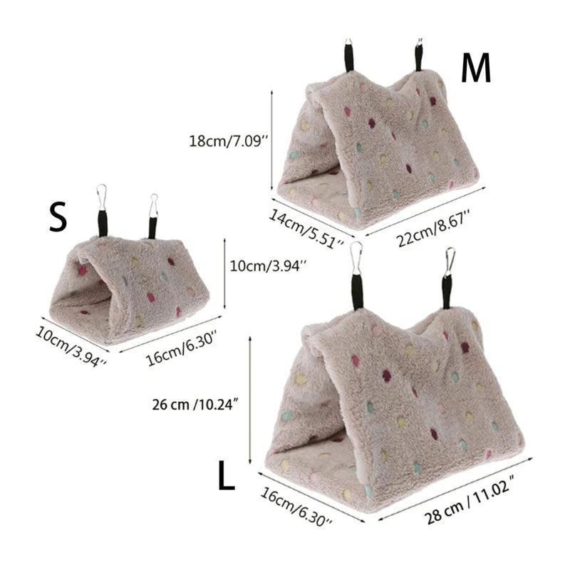 Plush Pet Parrot Hammock – Hanging Warm Cage Bed Nest for Winter Comfort - ClubOn