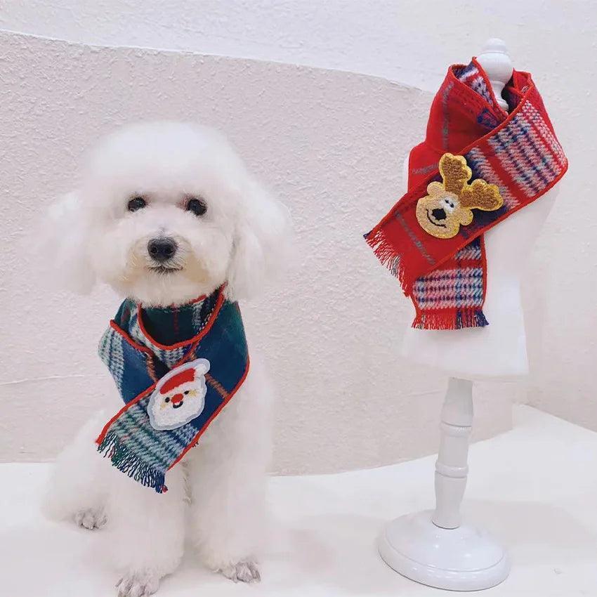 Plaid Cartoon Pet Scarf - Fur Scarf for Dogs & Cats - ClubOn