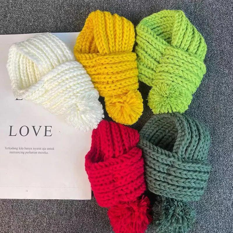 Teddy Bear Woven Pattern Pet Scarf - Fleece Collar - ClubOn