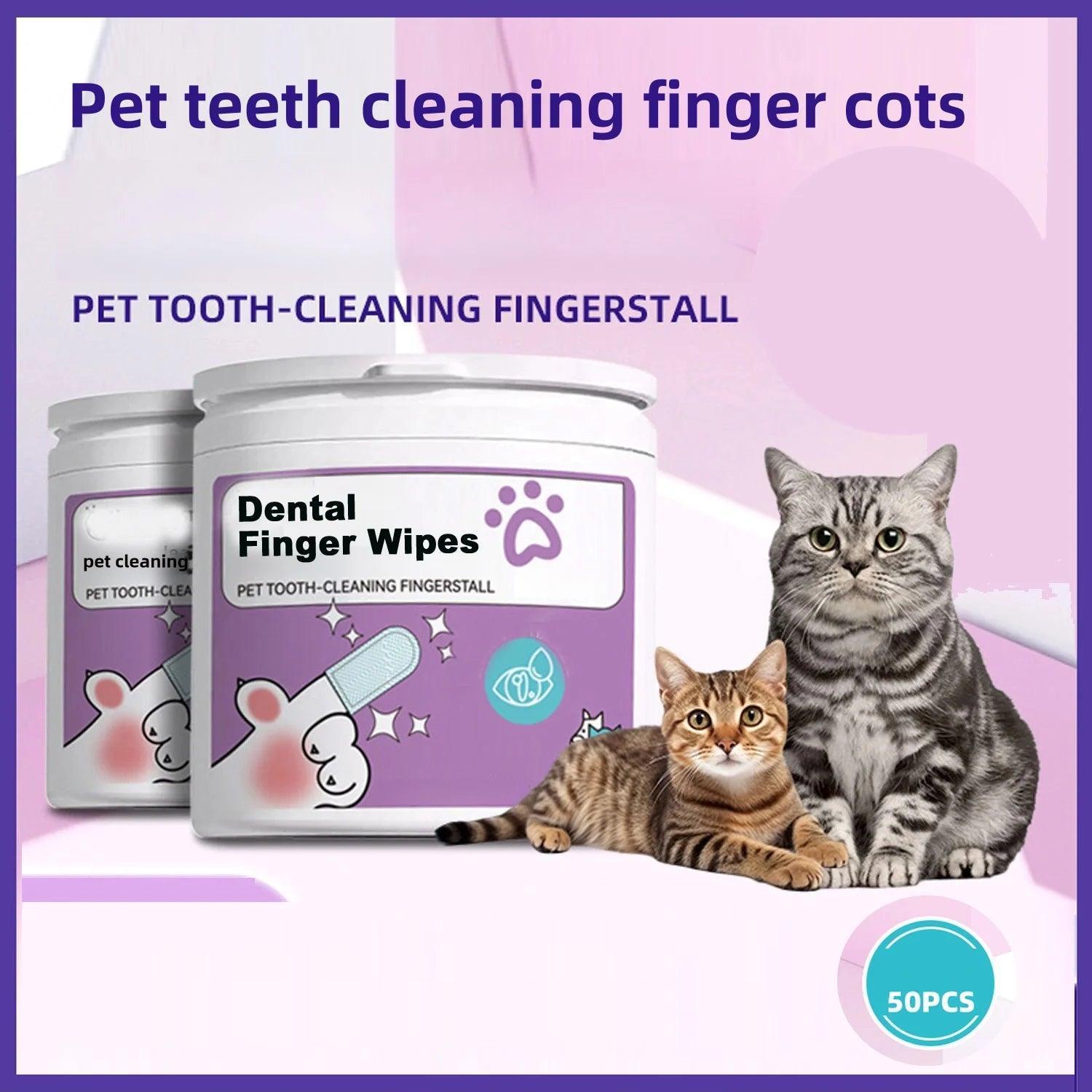 Pet Dental Finger Wipes | Plaque Removal for Dogs & Cats - ClubOn