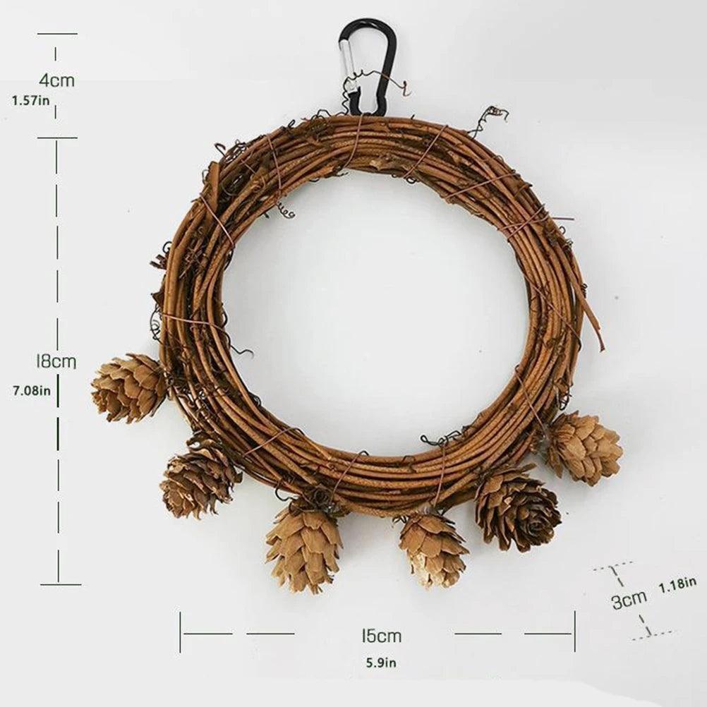 Rattan Toy Hanging Parrot Swing – Climbing & Chewing Cage Ring Accessory - ClubOn