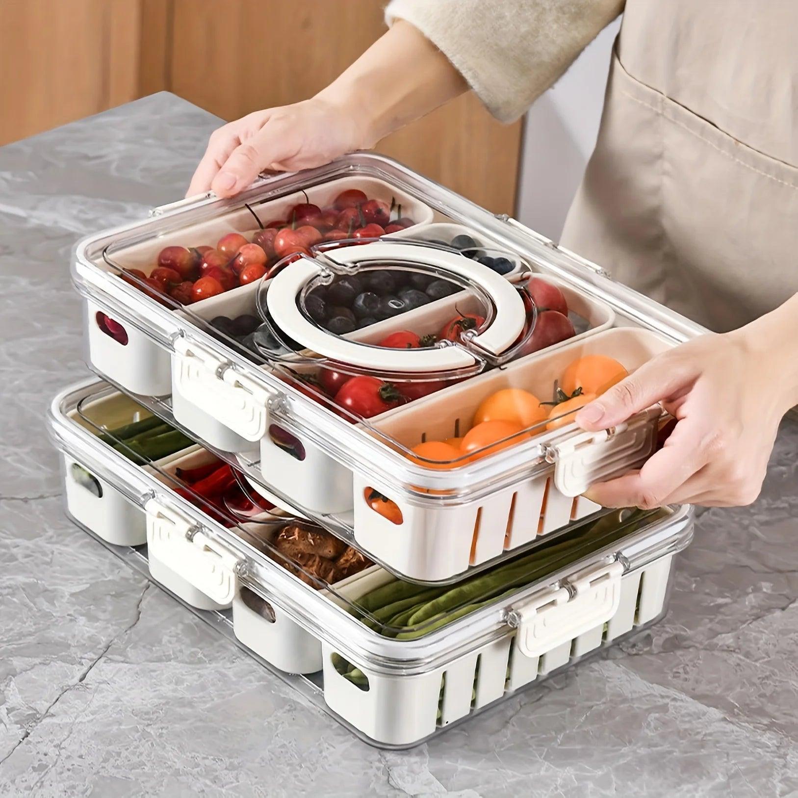 Refrigerator Storage Box – Fresh Vegetable & Fruit Organizer - ClubOn