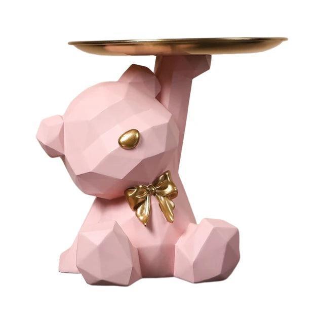 Geometric Bear Key Holder Figurine - Resin Desk Decoration - ClubOn