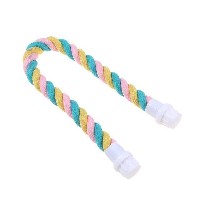 Colorful Cotton Rope Standing Toy for Parrots - ClubOn