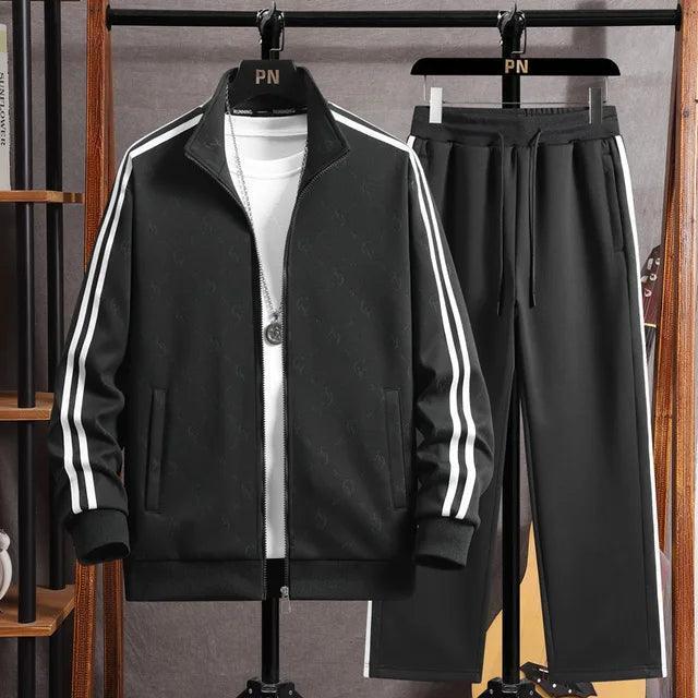 Men's Long Sleeve Hoodie & Pants Suit - Fashion Sports Set - ClubOn