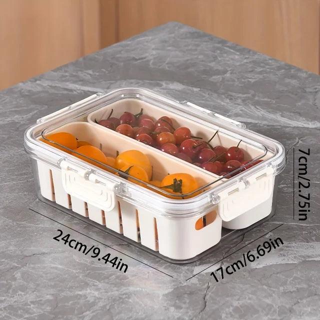Refrigerator Storage Box – Fresh Vegetable & Fruit Organizer - ClubOn