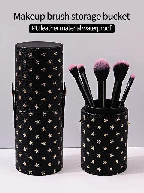 Portable PU Leather Travel Makeup Brush Holder - ClubOn