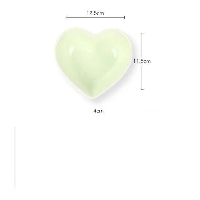 Cute Love Heart Ceramics Small Saucer - Versatile Tray - ClubOn