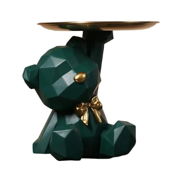 Geometric Bear Key Holder Figurine - Resin Desk Decoration - ClubOn