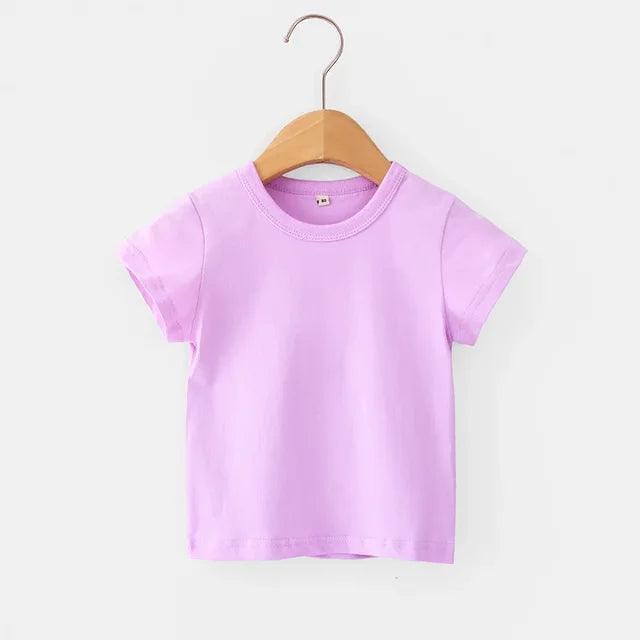 Solid Cotton T-Shirts for Kids | Summer Tops for Ages 12M-12Y - ClubOn