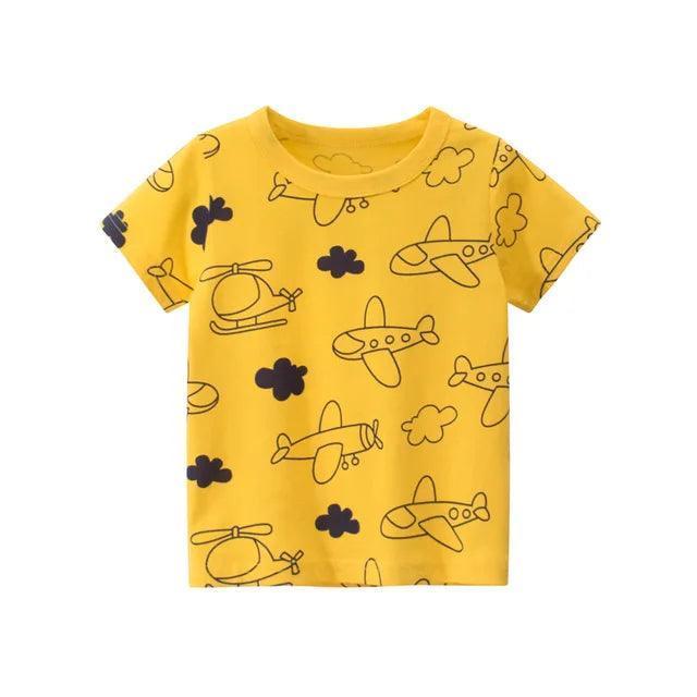 Little Maven Kids T-Shirt with Cute Cars Pattern - ClubOn