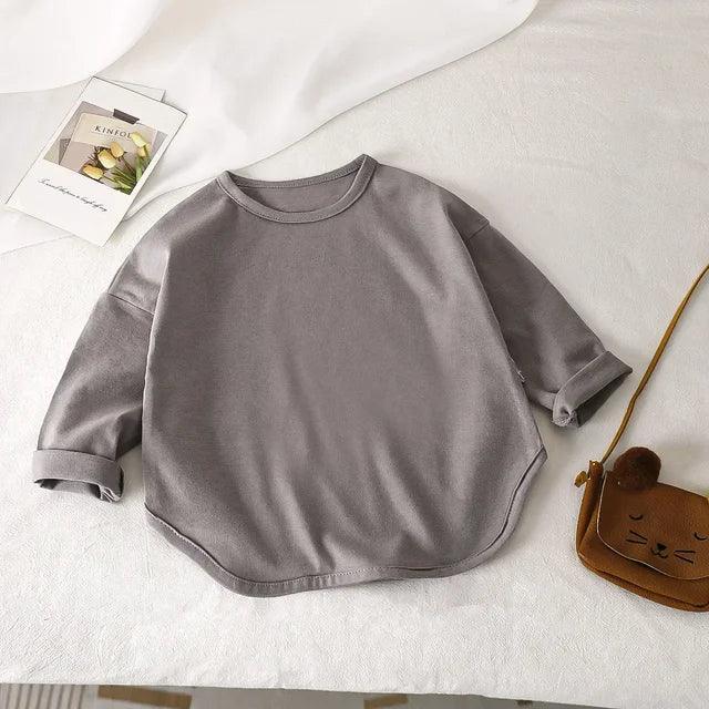 Pure Cotton Long Sleeve Basic Tees for Baby Boys & Girls - ClubOn