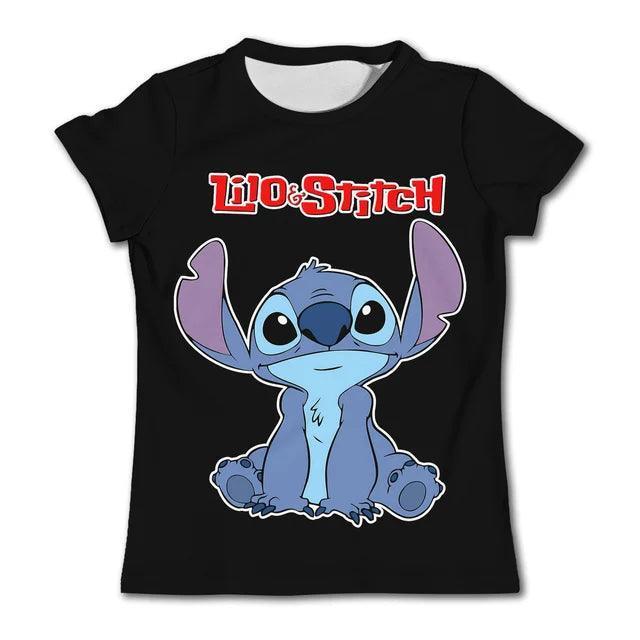 Stitch Disney T-Shirt | Cute Kids' Casual Short Sleeve Top - ClubOn