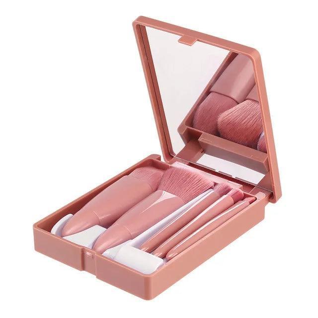 5-Piece Soft Fluffy Makeup Brush Set: Beauty Essentials - ClubOn