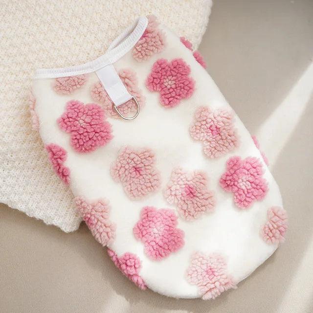 Winter Flower Pattern Dog Vest Jacket | Thicken Warm Coat - ClubOn