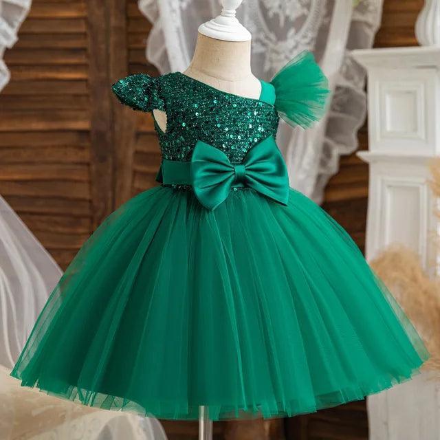 New Girls' Sequins Princess Dress - Toddler Luxury Gown - ClubOn