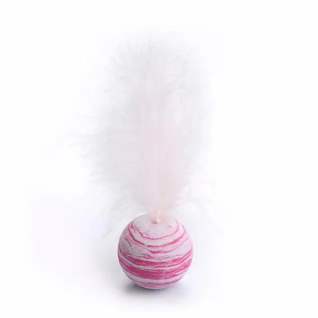 Interactive Star Ball & Feather Cat Toy - ClubOn