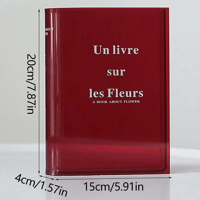 Transparent Acrylic Book Vase - Clear Hydroponic Flower Vase - ClubOn