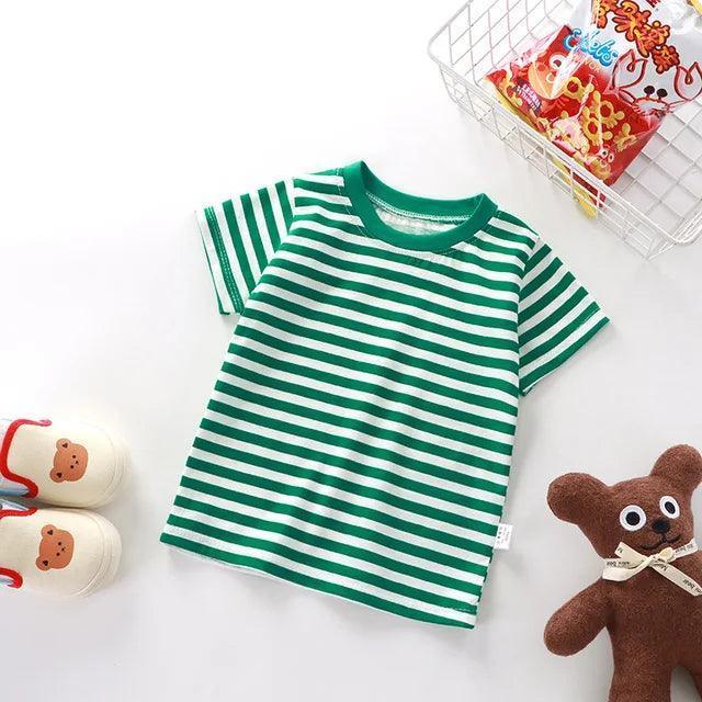 Striped T-Shirt | Kids' Short-Sleeved Casual Top - ClubOn
