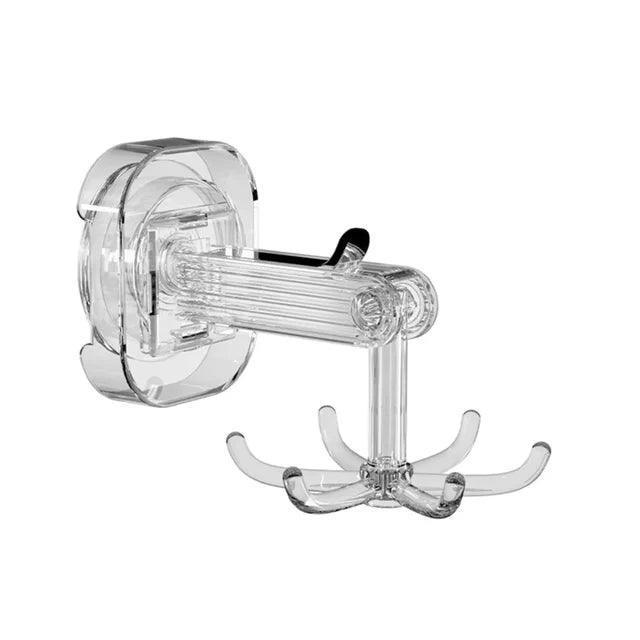 Wall Hanging Rotatable 6-Claw Hook with Suction Cup – Reusable Traceless Hook for Kitchen & Bathroom - ClubOn