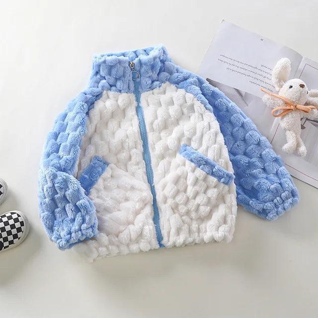 Kids Plush Winter Jacket - Fashionable Outerwear for Boys & Girls - ClubOn