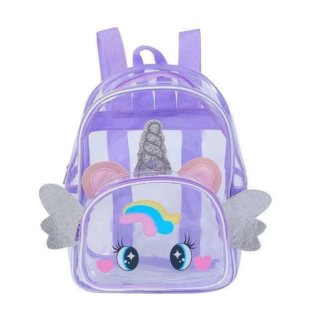 Cartoon Unicorn Backpack with Transparent Wings - ClubOn