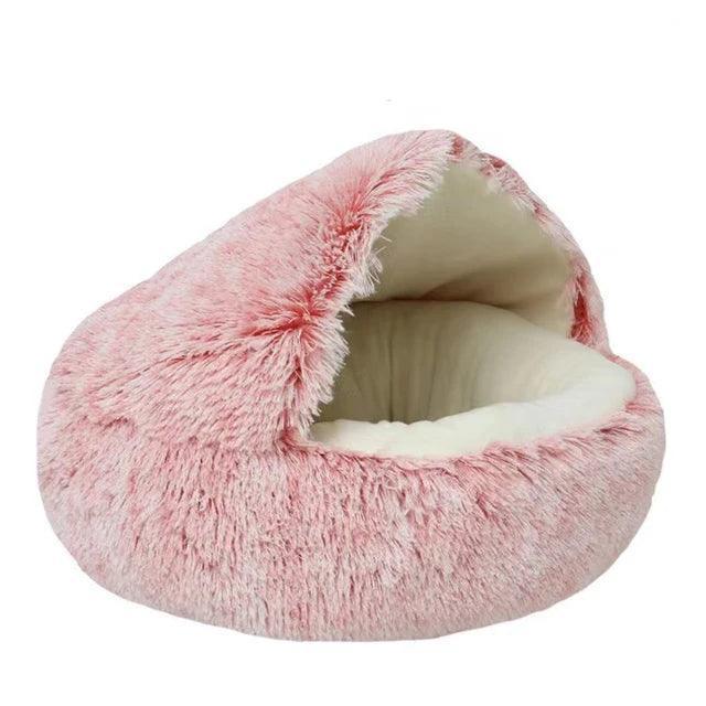 Warm Plush Cat Bed | Round Sleeping Nest for Small Dogs & Kittens - ClubOn