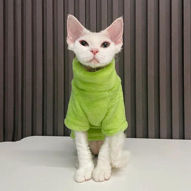 Winter Turtleneck Cat Sweater | Warm Pullover for Hairless Cats - ClubOn