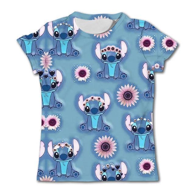 Stitch Disney T-Shirt | Cute Kids' Casual Short Sleeve Top - ClubOn