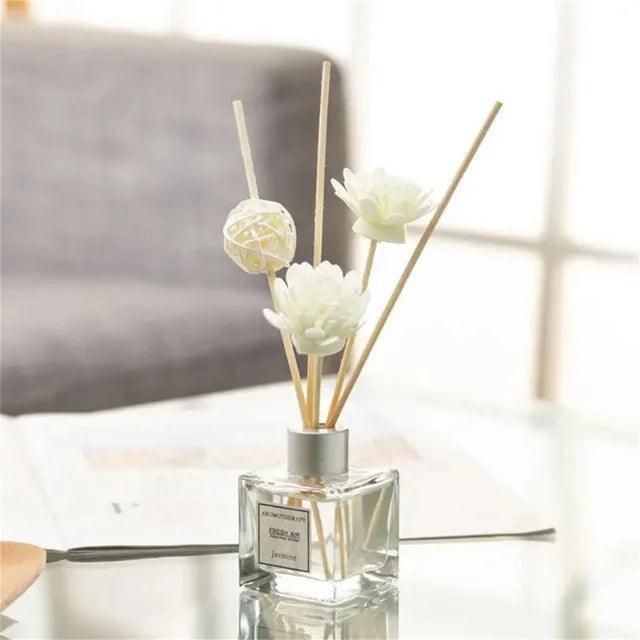 No-Fire Aromatherapy Essential Oil with Dried Flowers – Sandalwood Incense for Home & Bedroom - ClubOn