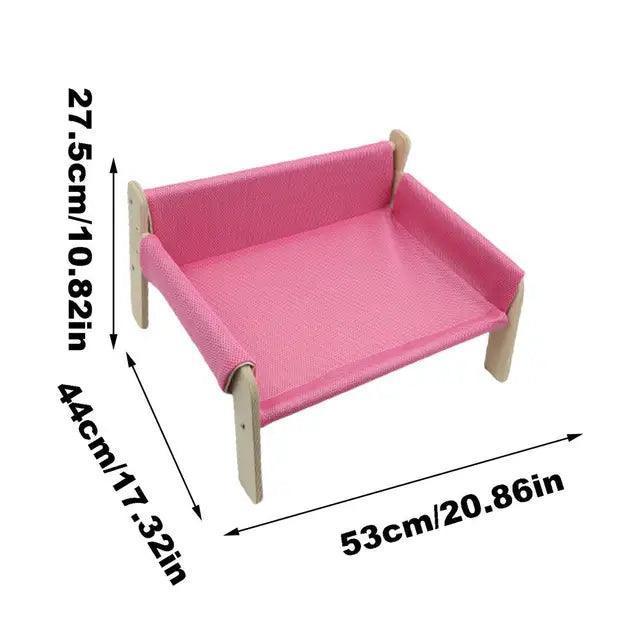 Natural Wood Cat Sofa Bed | Removable Cover & Stable Design - ClubOn